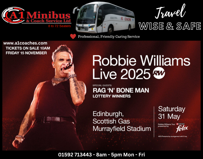 Transport to Robbie Williams Concert - Murrayfield Stadium Edinburgh