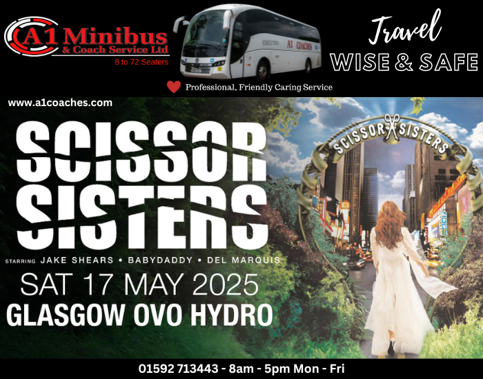 Transport to Scissor Sisters Concert  Ovo Hydro Glasgow from Fife