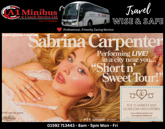 Transport to Sabrina Carpenter Concert  Ovo Hydro Glasgow from Fife